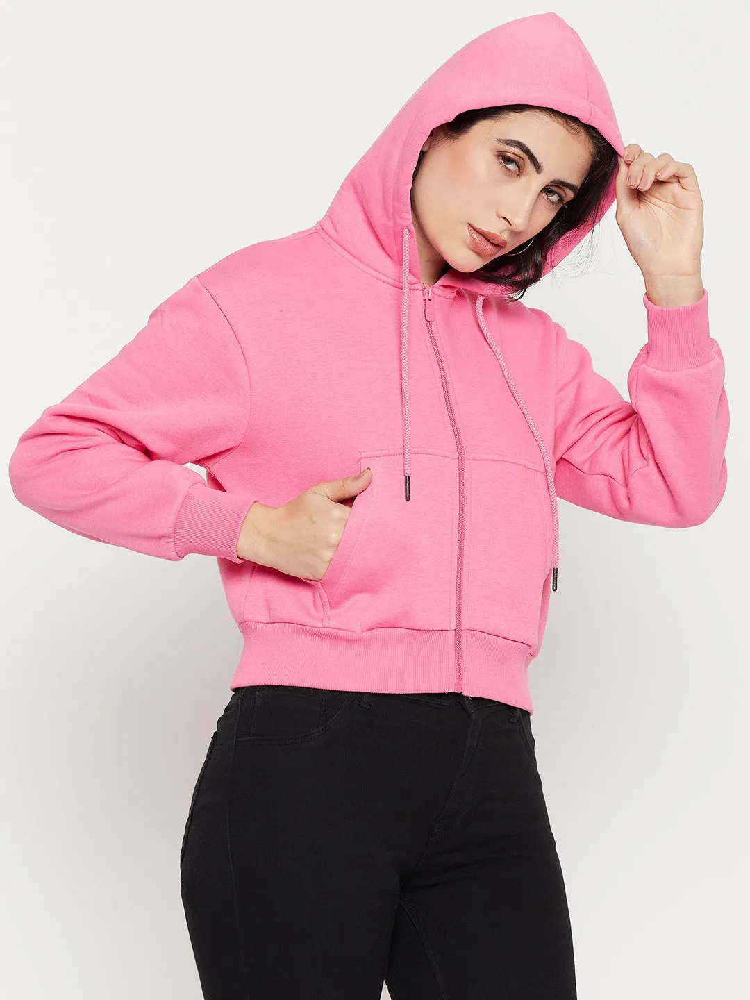 Madame Plum Hood Neck Sweatshirt Comfortable Hoodie