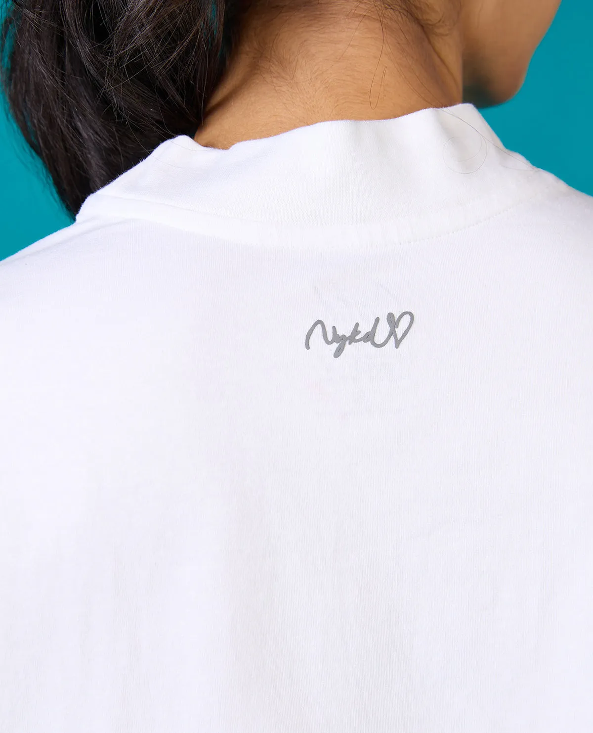 Nykd All Day Iconic Cotton Boxy Tee - NYLE276 - Bright white WrinkleFreeFabric