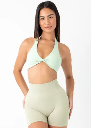 TWIST HALTER BRA - SAGE Wear under clothes