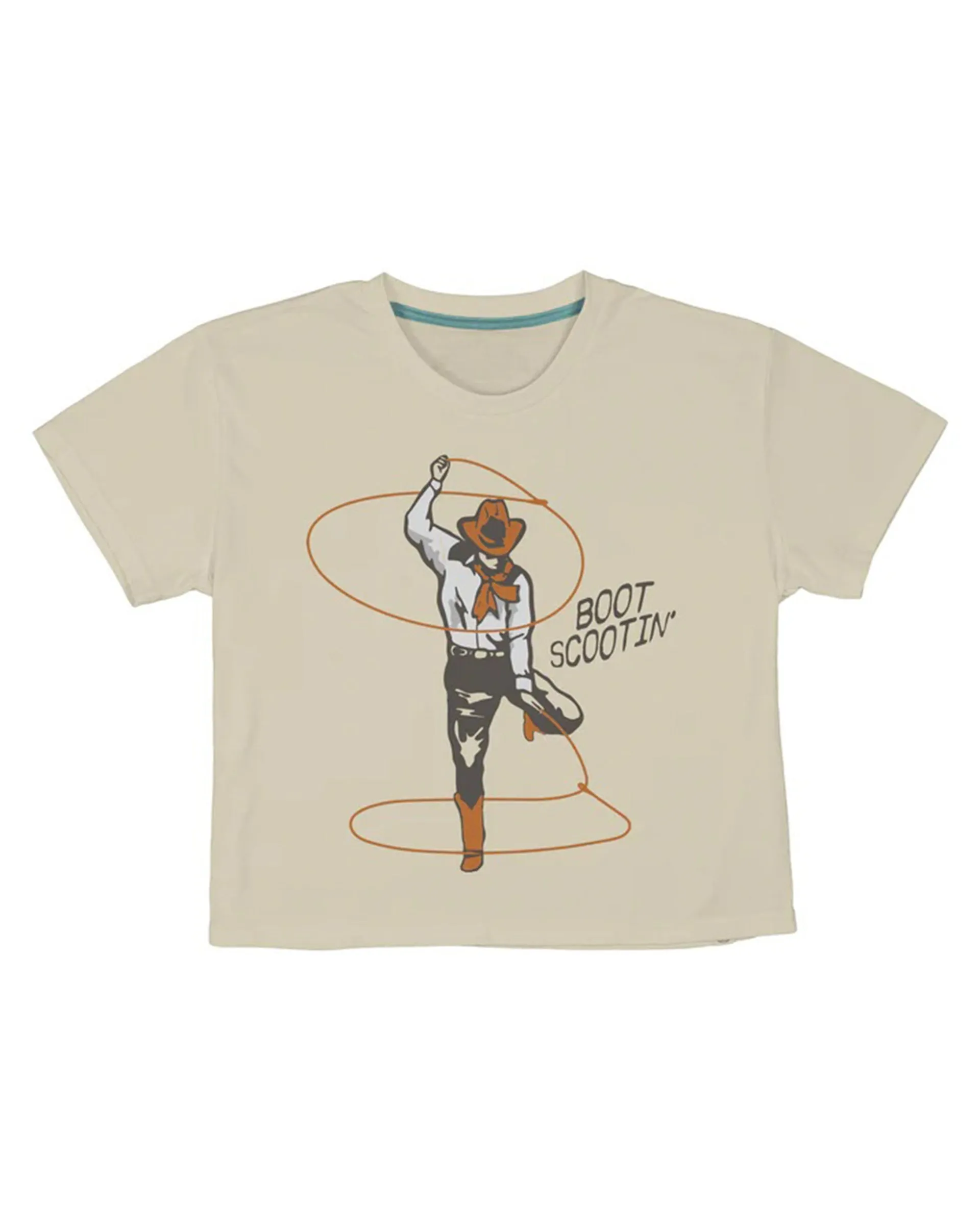 Quick Dry Material Boot Scootin' Boxy Tee - Vintage White