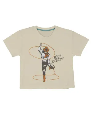 anti static Boot Scootin' Boxy Tee - Vintage White