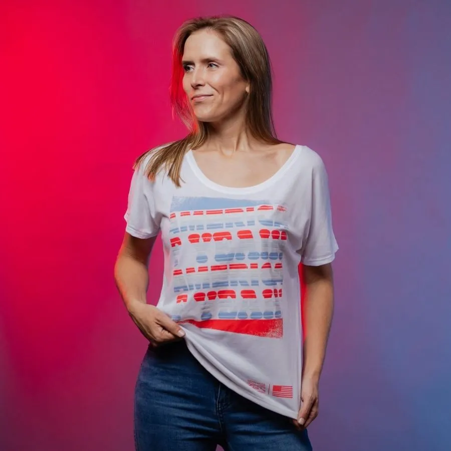 Women's America F*ck Yeah Slouchy Fit T-Shirt - White Easter Versatile Outfit