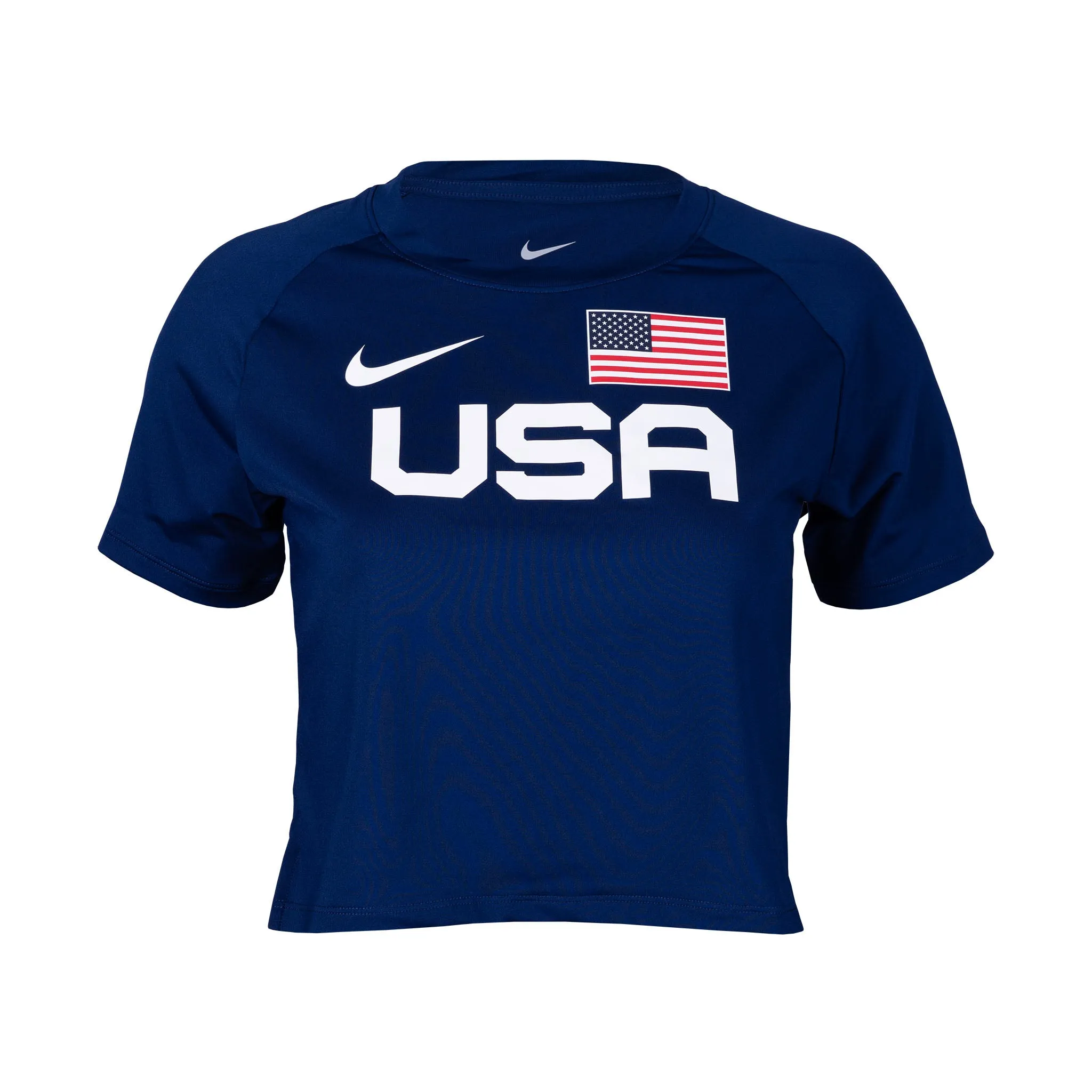 Nike Team USA Women's Cropped Warm Up T-Shirt Casual Wearable