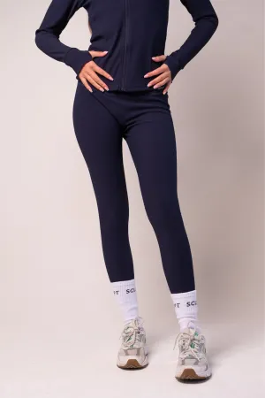 Ribbed Leggings Midnight Eco Shopper Pilates Session Chic Performance