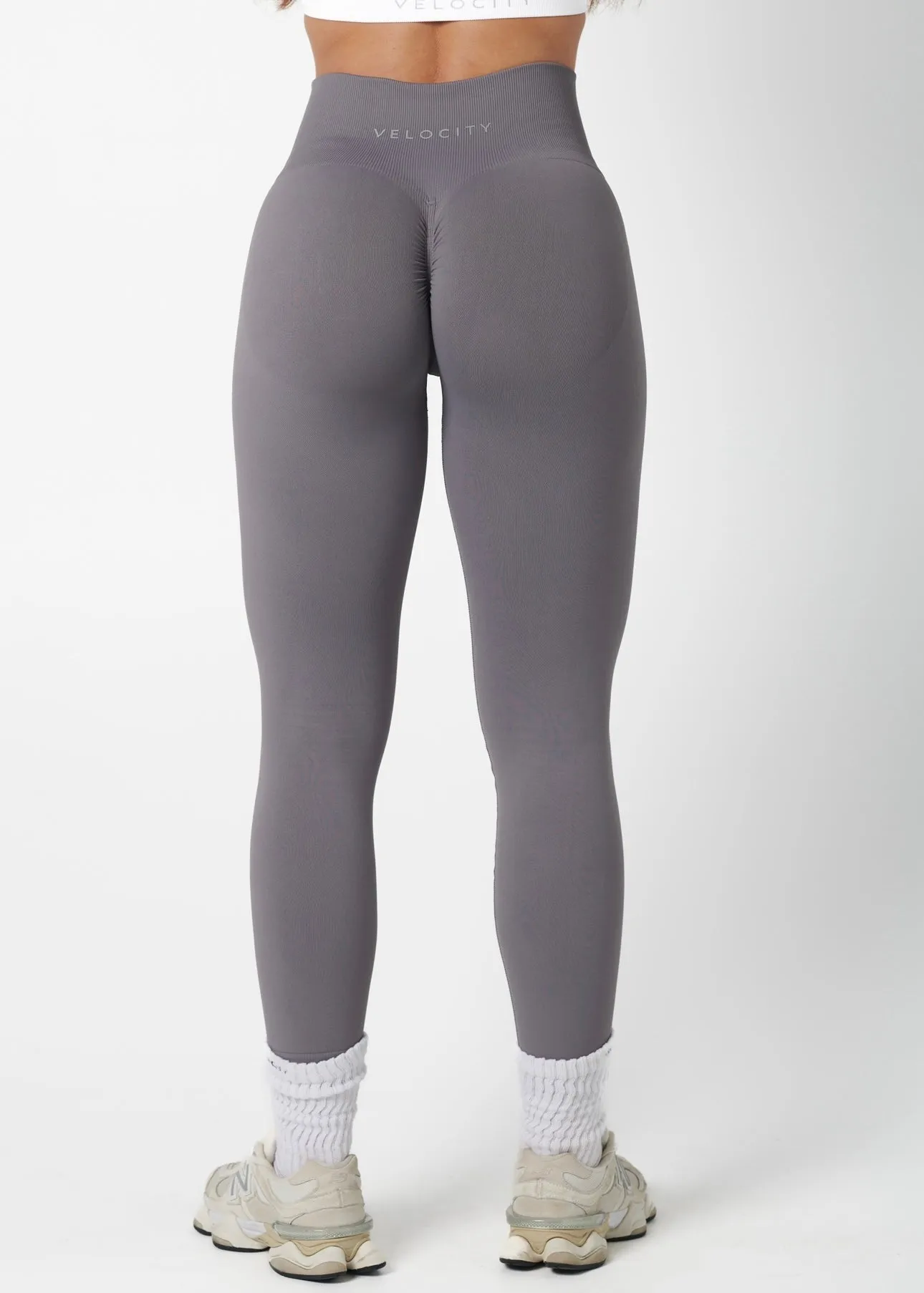 Slim and Sleek Soft Touch For Adults SIGNATURE SCRUNCH LEGGINGS HIGH RISE - GREY