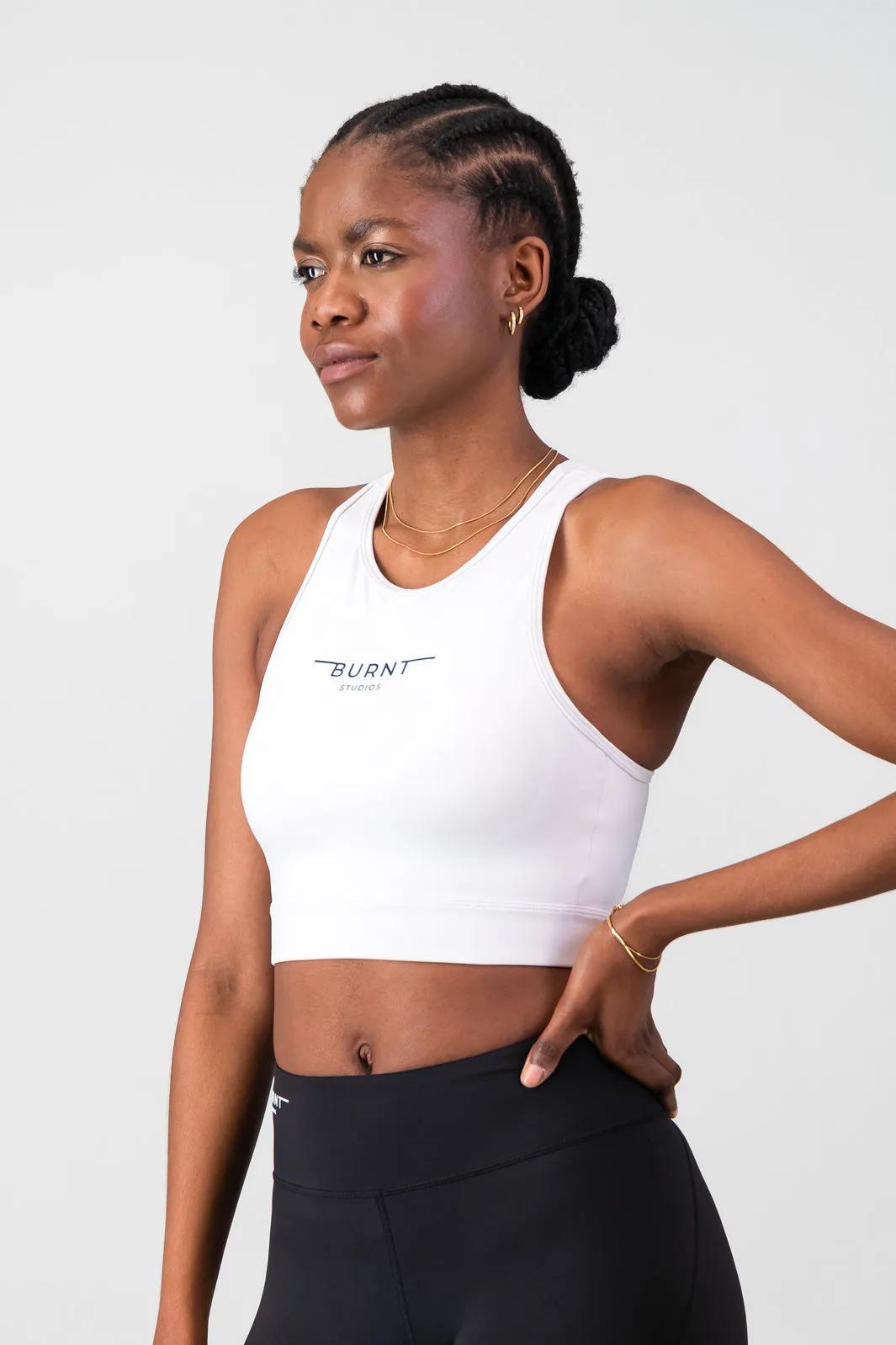 Adjustable Hook Closure Essential Energy Bra - White