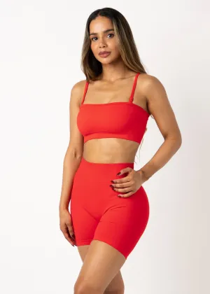 Spandex sports outfit MULTIWAY SEAMLESS BANDEAU - POPPY
