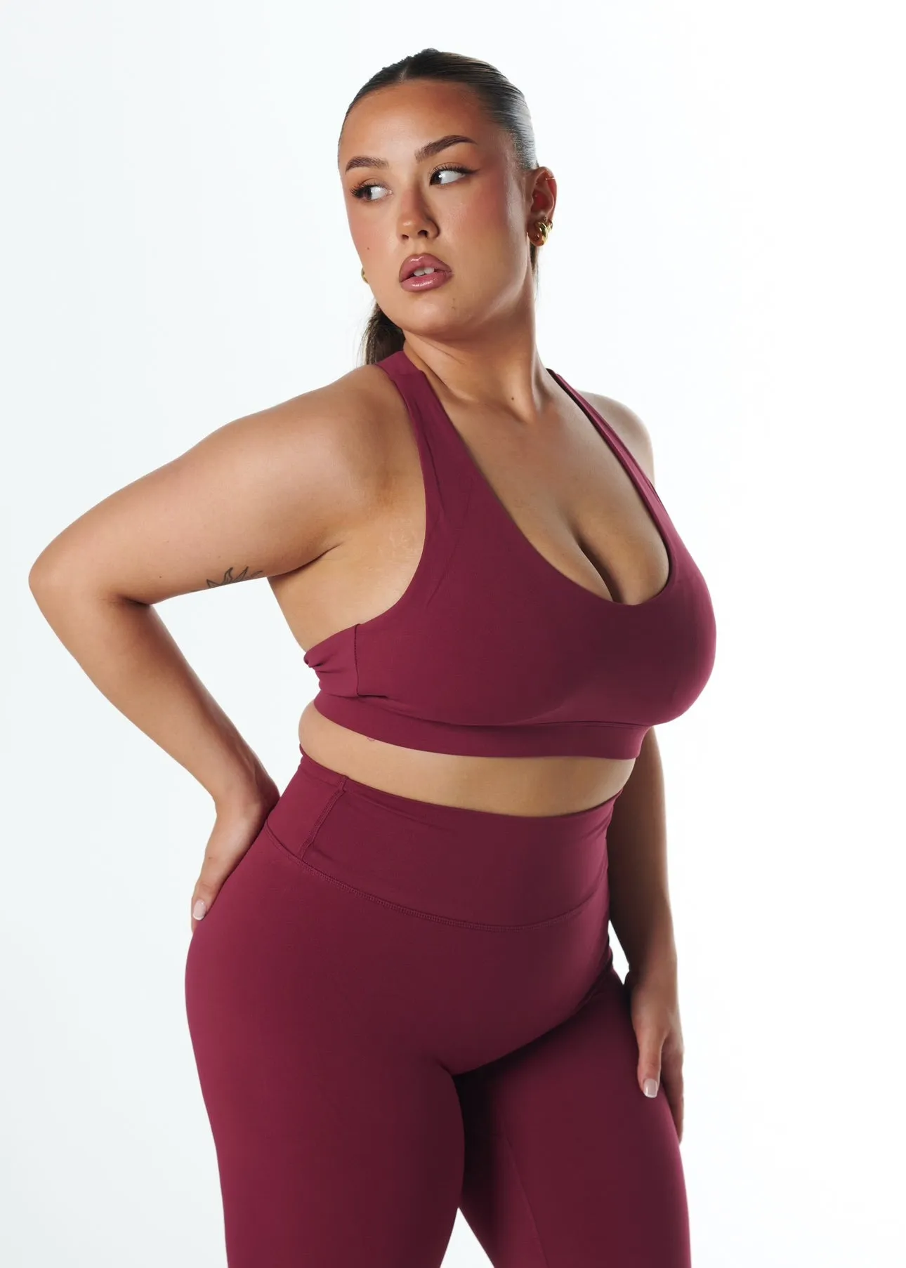 SERENE SUPPORT BRA - CRANBERRY Eco Friendly Textile