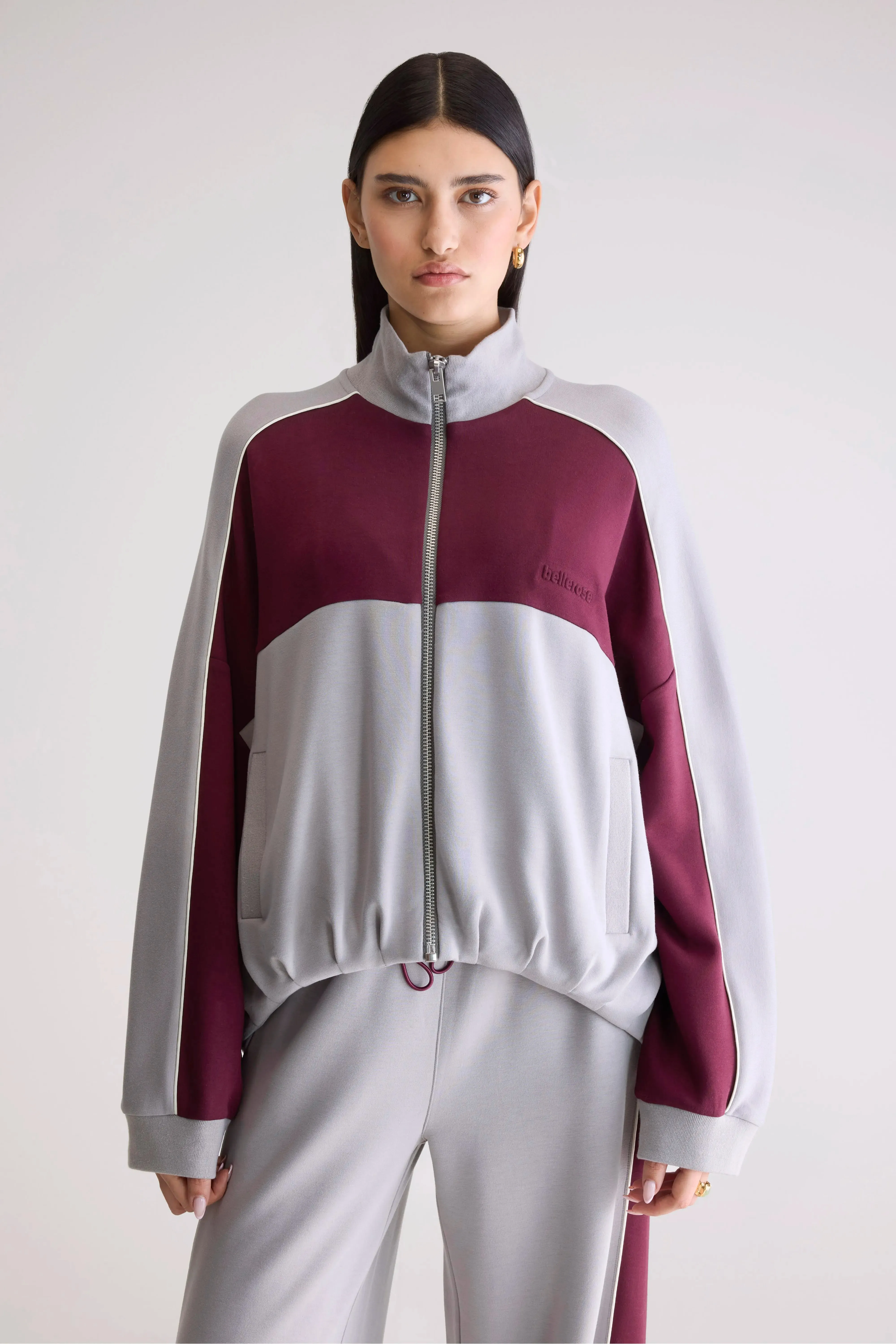Tallic zip-up sweatshirt (252 / W / COMBO A) Simple Comfort product personalized touch