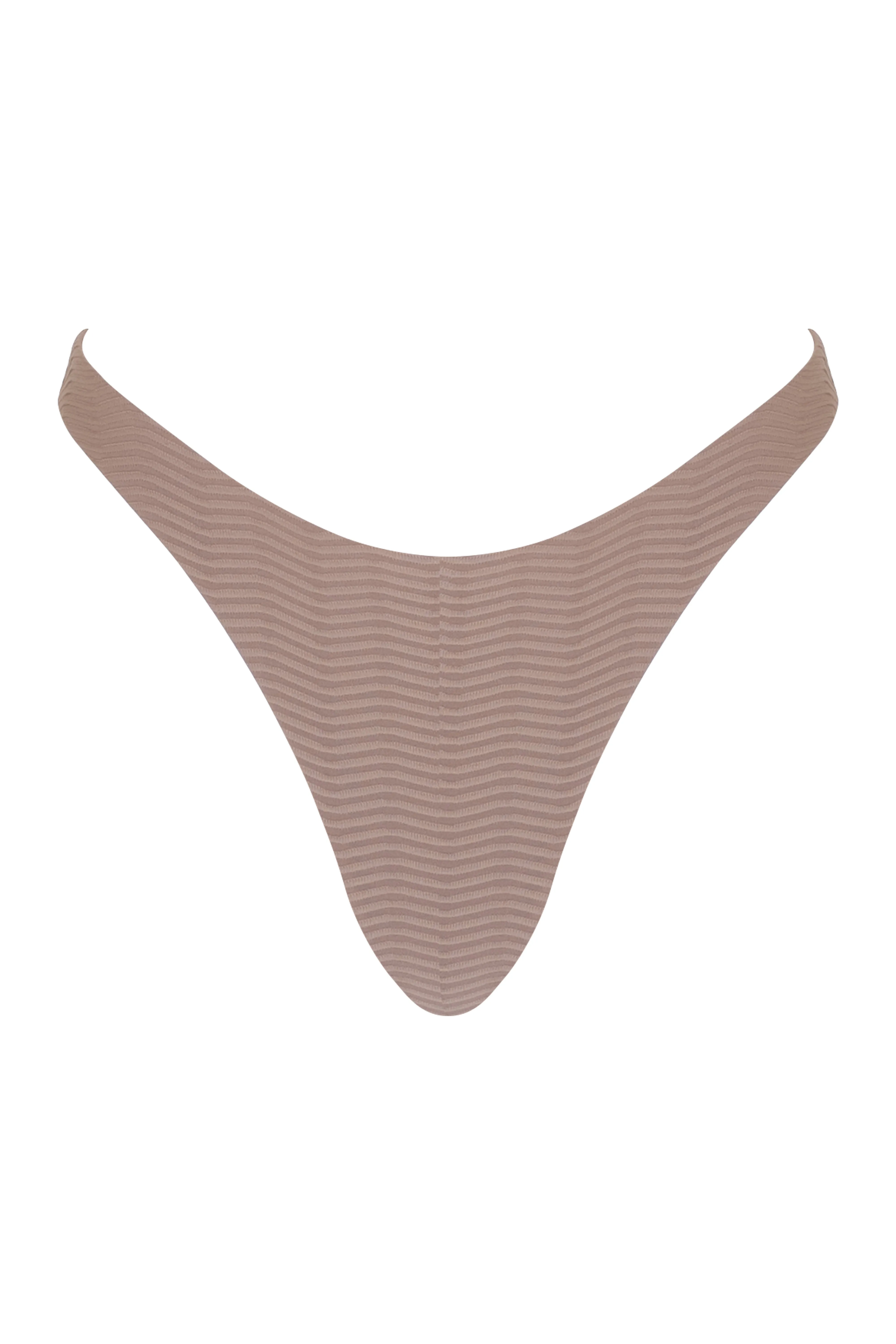 Bonded Seam Technology Tummy Control Panel High Hip Bikini Bottom - Natural Wave