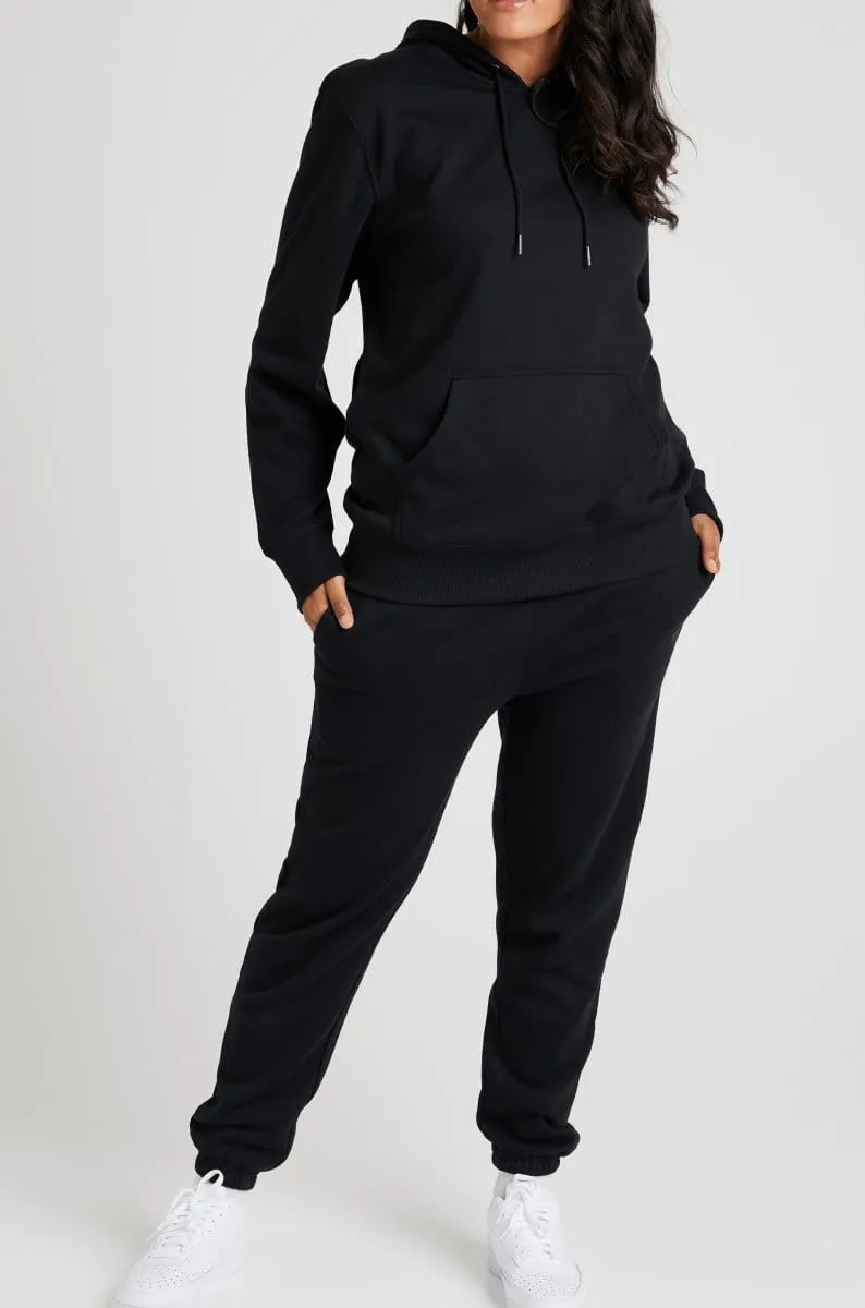 Quilted Lining Functional Design Insport Unisex Alaska Black Hoodie