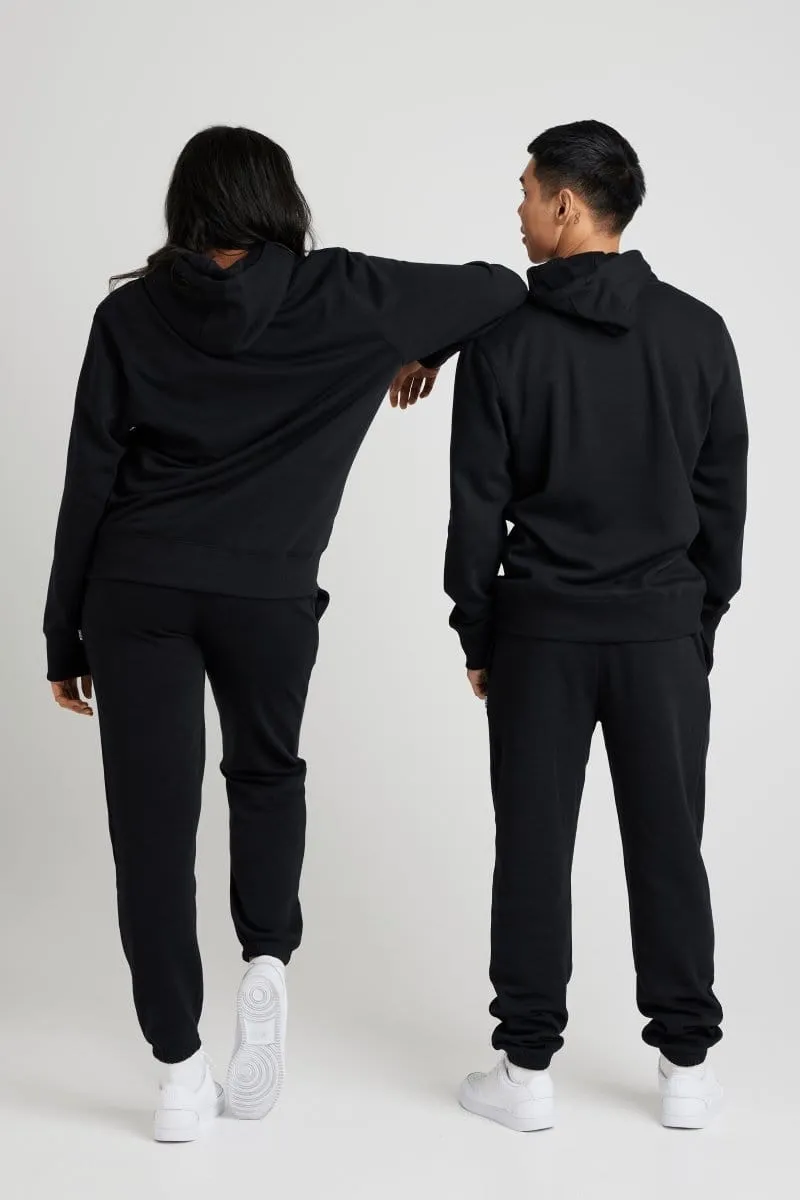 Insport Unisex Alaska Black Hoodie Side Pockets date night look