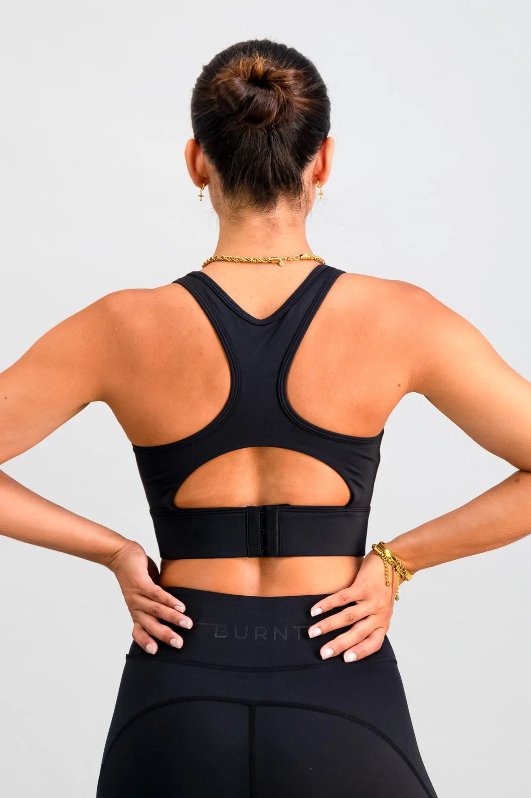 The Essential Sports Bra - Black Petite size seams Durable Fit