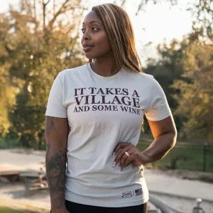 Travel Ready Women's It Takes A Village Boyfriend Fit T-Shirt - Sand