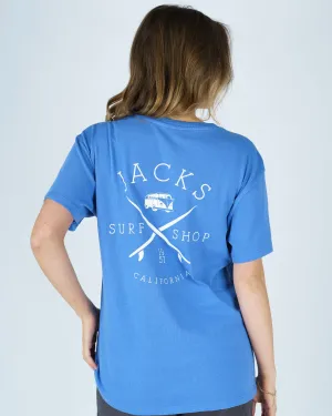 Women's Bus Stop S/S Tee - Royal Blue Functional Style