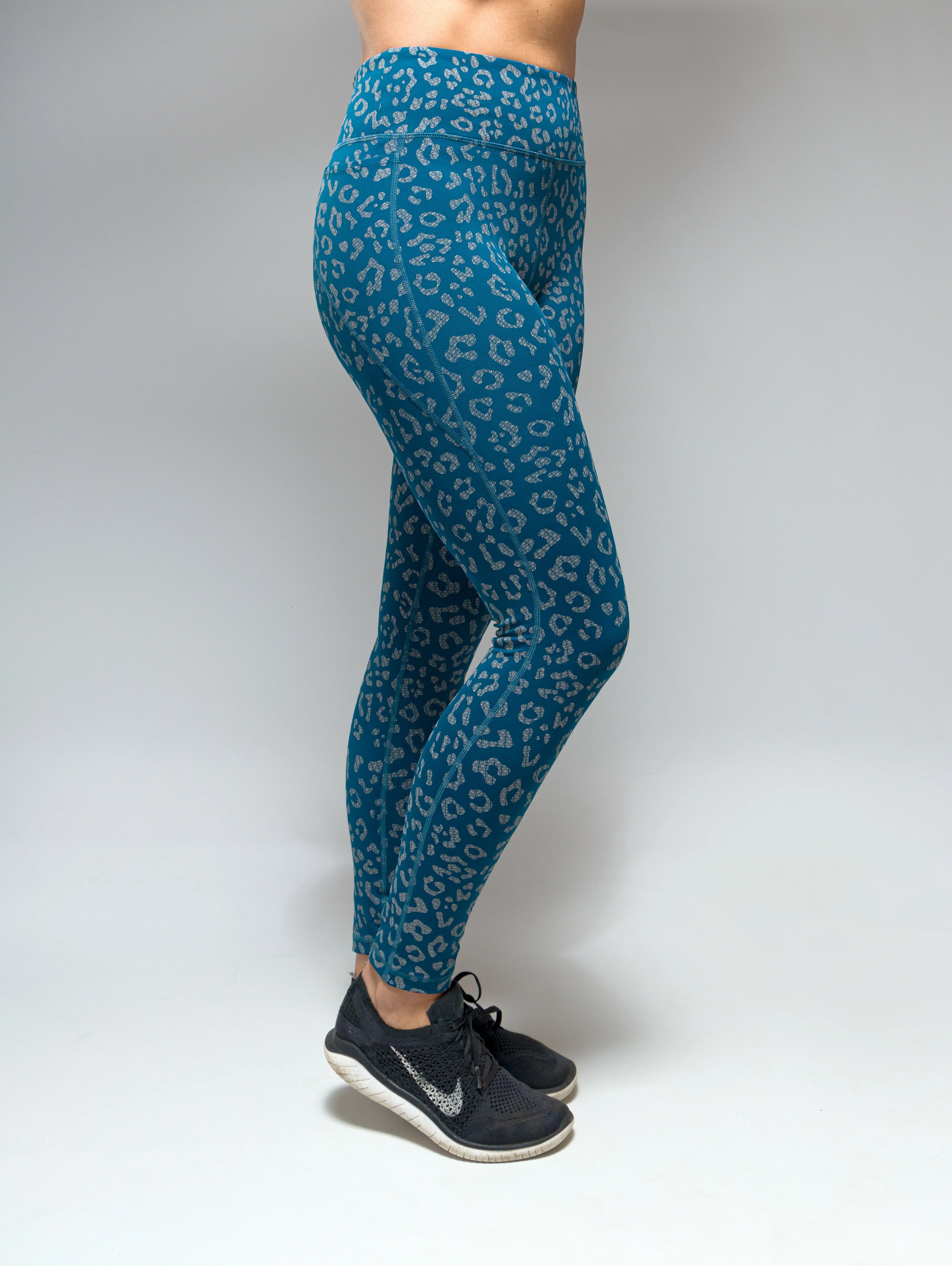 Cat's Eyes - Teal Reflective Reinforced Stitching Smooth Texture