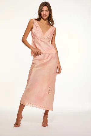 Side Pockets Non Irritating Seams Aubrette Silk-Blend Maxi Skirt