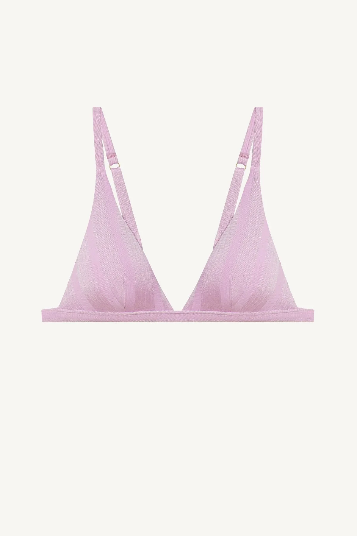 Moss Bralette Top - Orchid Shiny Stripe Stacked Cushioning