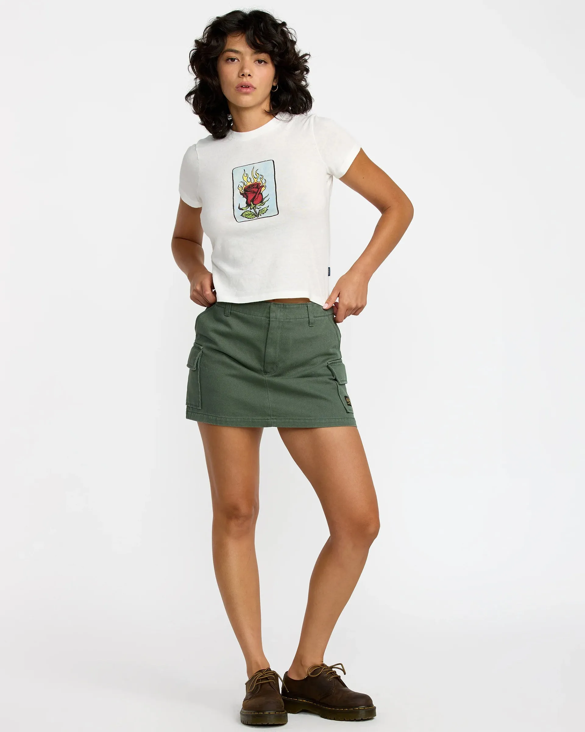 Chill Vibe Relaxed Mood Dayshift Skort - Fir Green