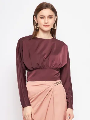 Madame Wine Top LightweightInsulation Layered Skirt