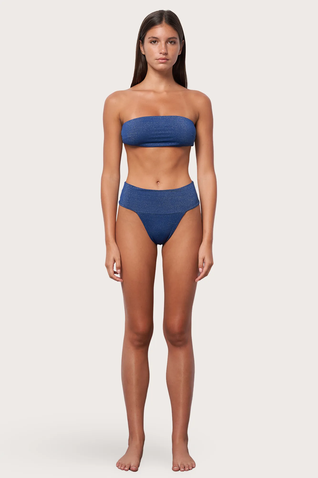 Rounded Seam Technique Banded Waist Bottom - Abyss Shimmer