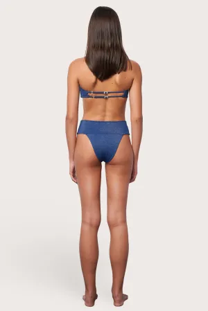 Ergonomic Contour Design Flexible Underwire Banded Waist Bottom - Abyss Shimmer
