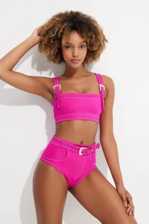 LAVINIA BANDEAU W/ GOLD BUCKLES Roll Resistant Edges Thermal Regulating Layer