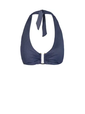 Shana Top In Indigo Twill Quick Dry Technology