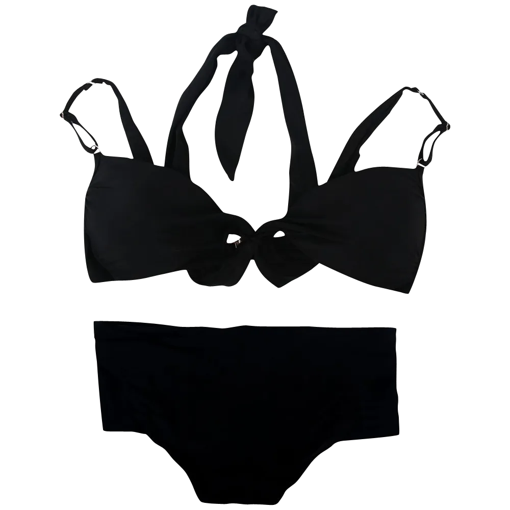 Women Vintage Sexy Push Up Padded Swimsuit Bikini Smooth Silicone Grip