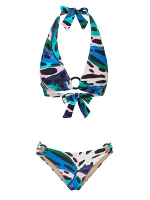 Seamless construction Erin Top   Ring Trim Bottom in Palm Island