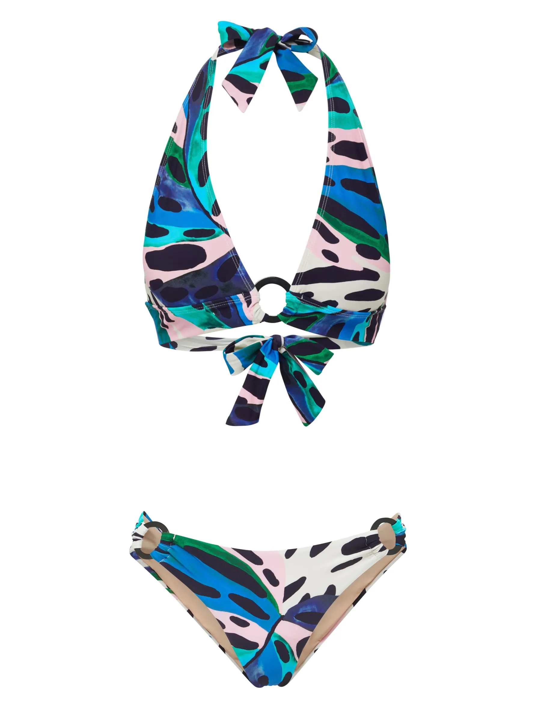 Seamless construction Erin Top   Ring Trim Bottom in Palm Island