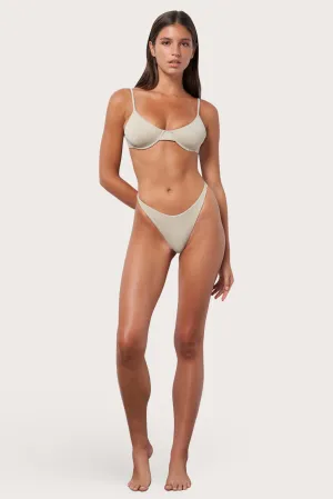 UPF 50  Protection Smooth Edge Finish Underwire Bikini Top - Shimmer