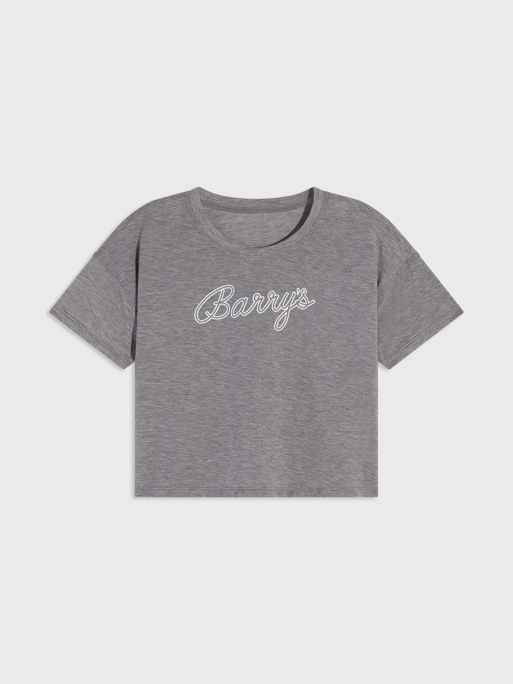 BARRY'S HEATHER GREY ROSE CROP TEE Comfy Essentials