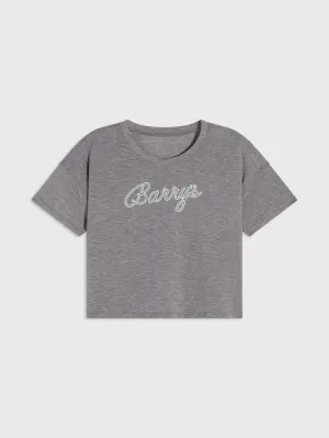 BARRY'S HEATHER GREY ROSE CROP TEE Comfy Essentials