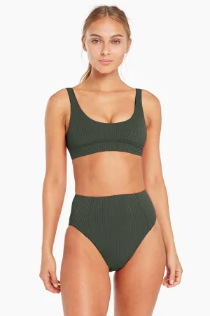 Sienna Tank - Forest EcoRib Moisture Wicking Texture Durable Stitching