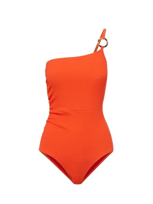 Kara One Piece In Flame Texture Bold Patterns