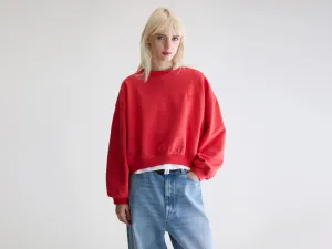 Fancy cropped crewneck sweatshirt (252 / W / SANGUINE) casual party