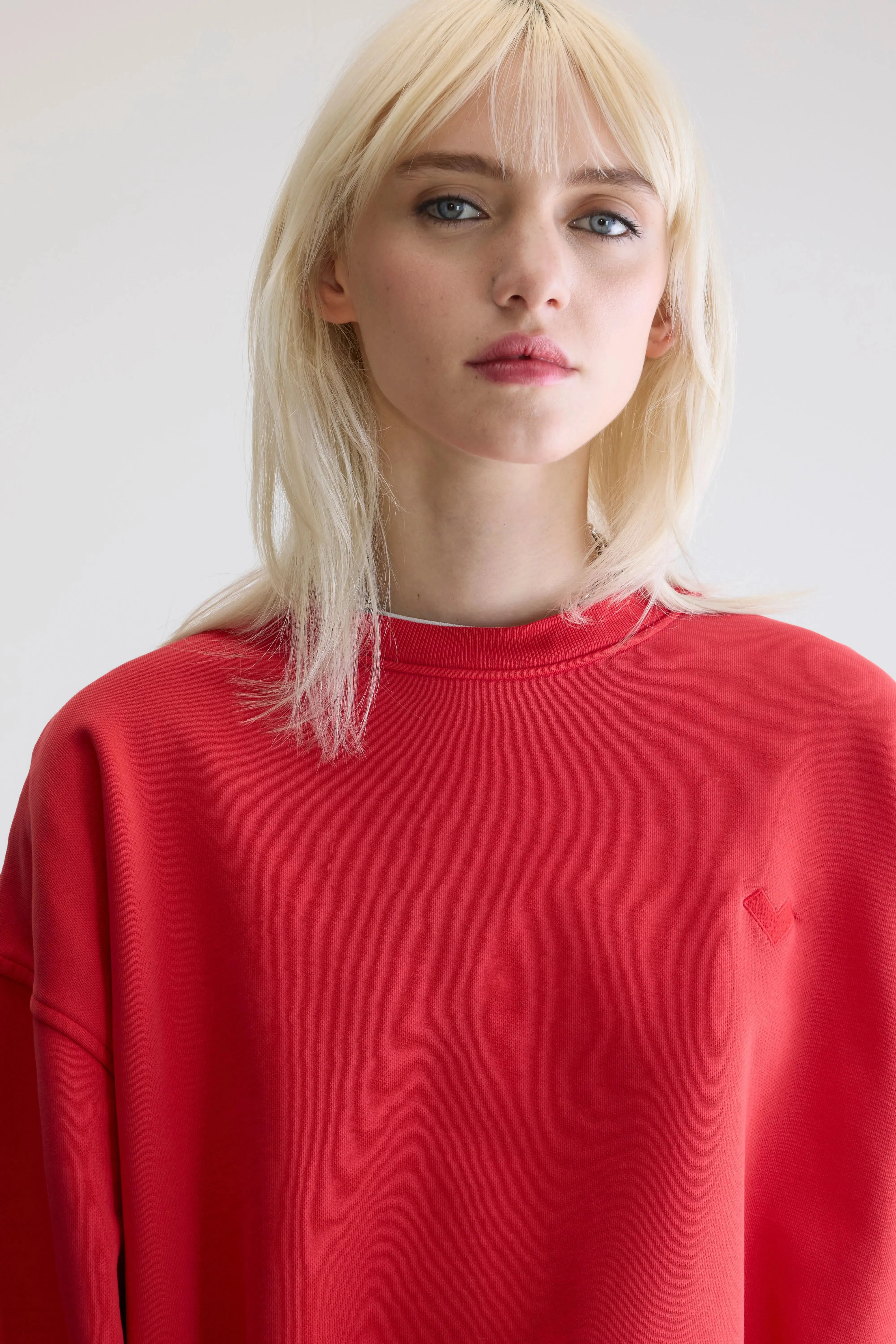 product mountain style allure Fancy cropped crewneck sweatshirt (252 / W / SANGUINE)