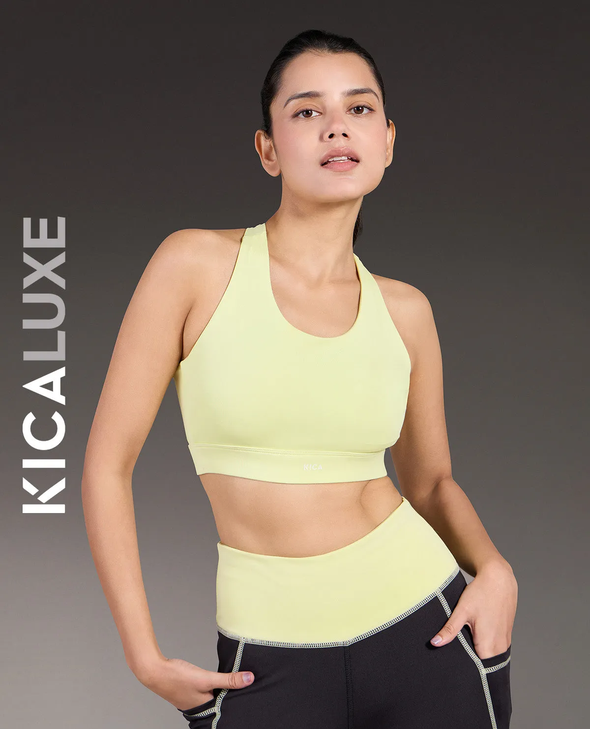Luxe Crostini Full Coverage And High-Impact Sports Bra Neon Piped edges