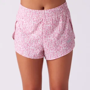 Women's AeroPro 3" Split Shorts - Leopard Cargo Pockets