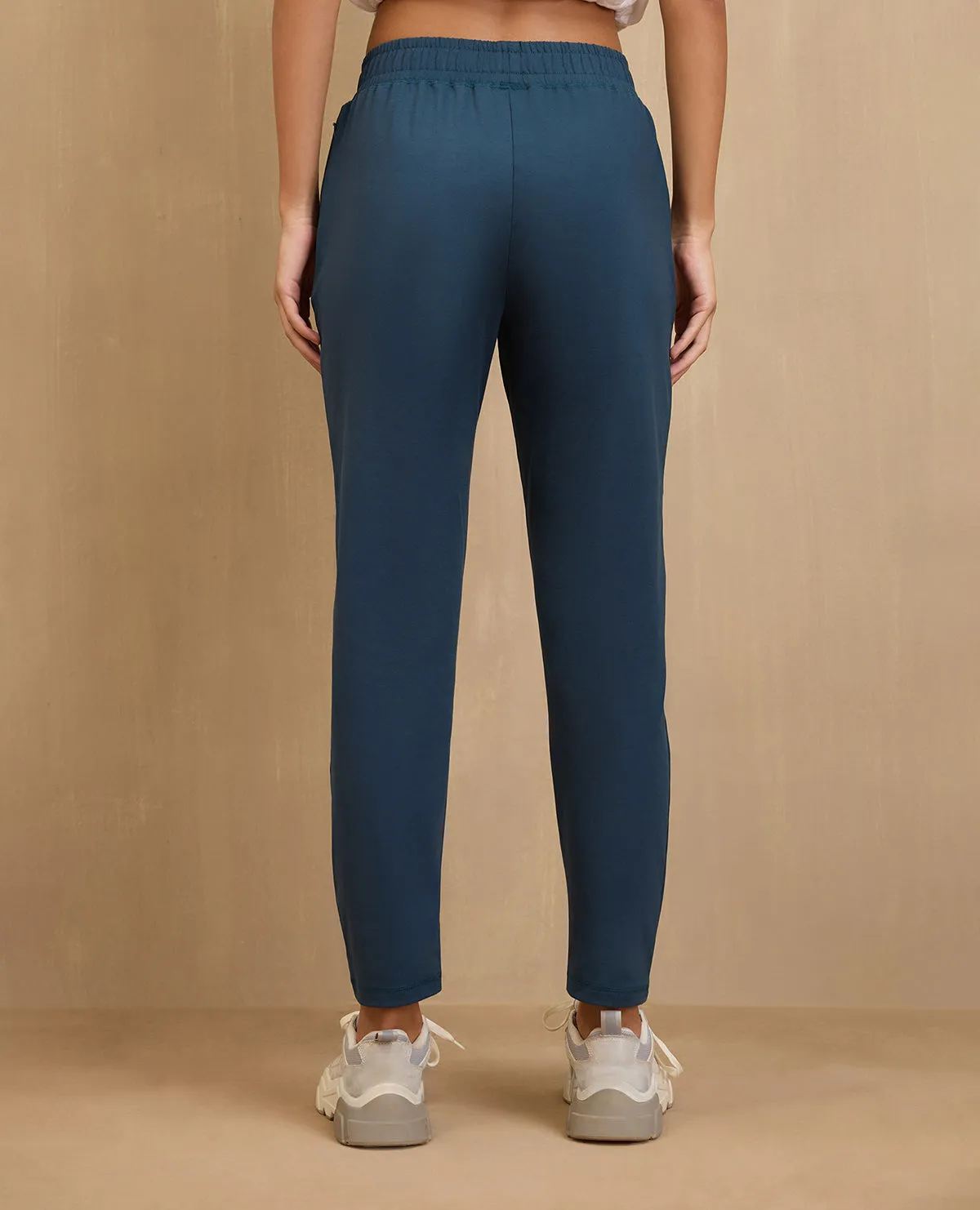 Comfortable Layering Flexible Material NYKD By Nykaa Cotton Comfort Pants-NYAT502-Blue
