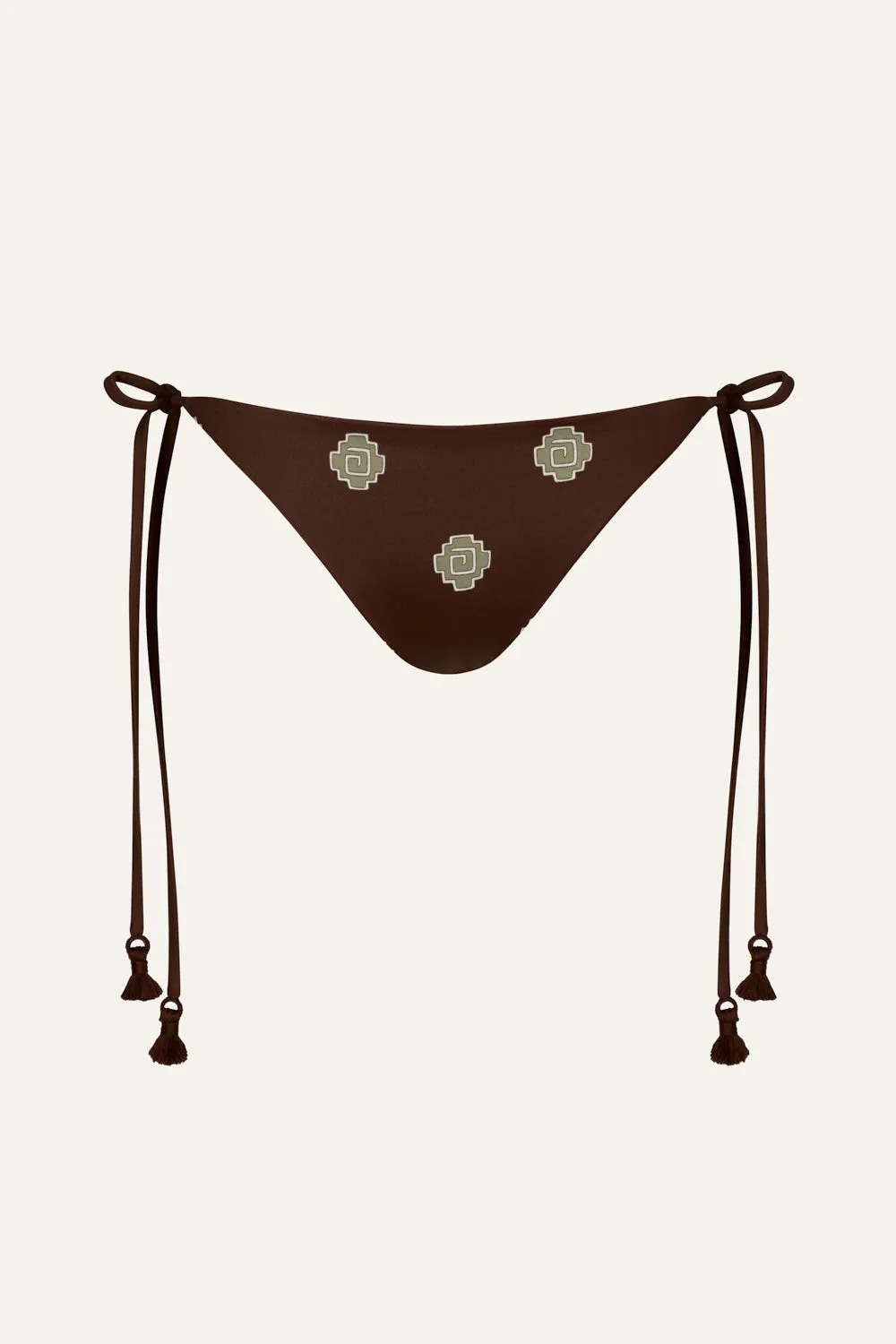 Sagrado Bikini Bottom High Coverage Cutouts Adjustable Straps