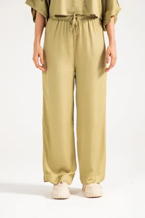 WIDE LEG TROUSERS WITH DRAWCORD DETAIL Comfortable Layers Formal Look