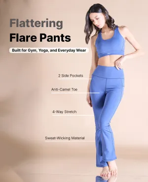 Women Stretchable Flared Pants Wrinkle-Resistant