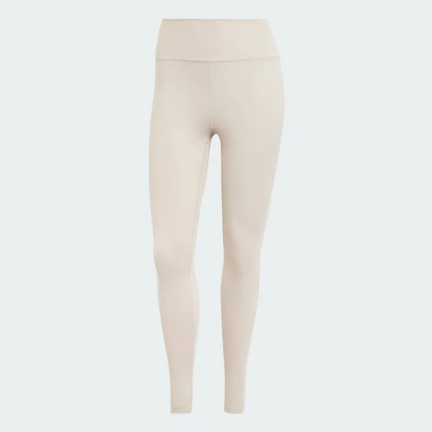 Adidas Women's All Me Essentials Beige Leggings Denim style UltraSoft Texture