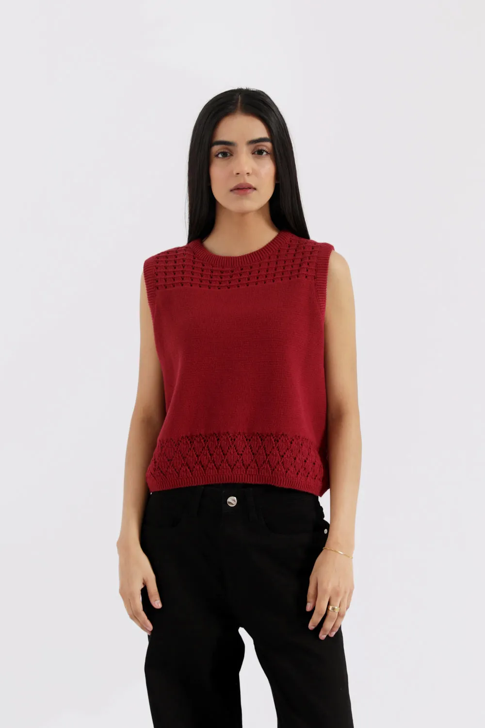 Comfy Fashion Game Core CROCHET KNIT VEST
