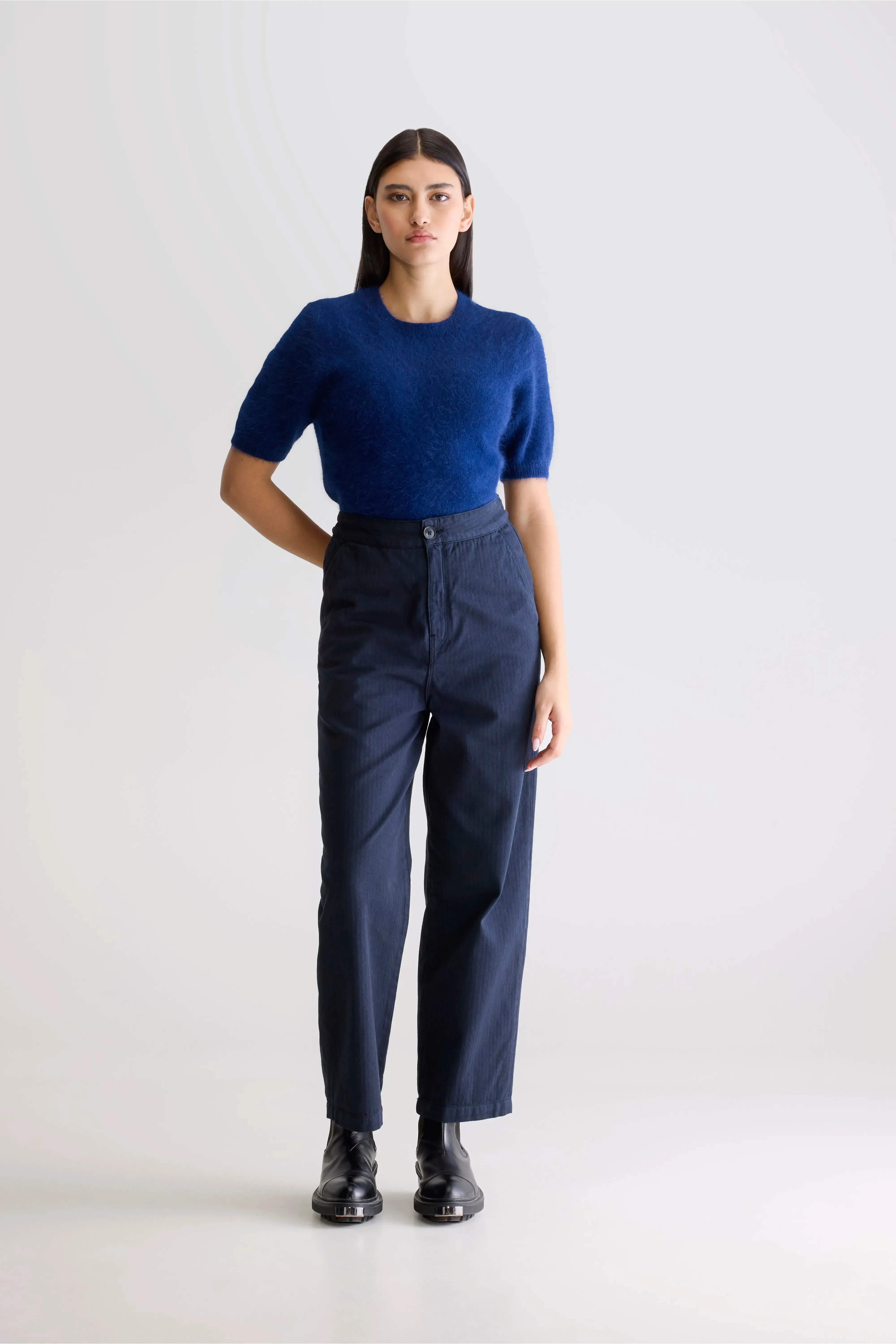 Pasop relaxed trousers (252 / W / NAVY) Tapered Look Casual Vibes
