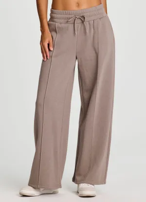 Downtown Fleece Wide Leg Pant Cuffed hem