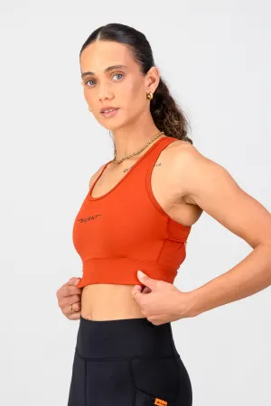 Fringed edges Momentum Sports Bra - Terracotta