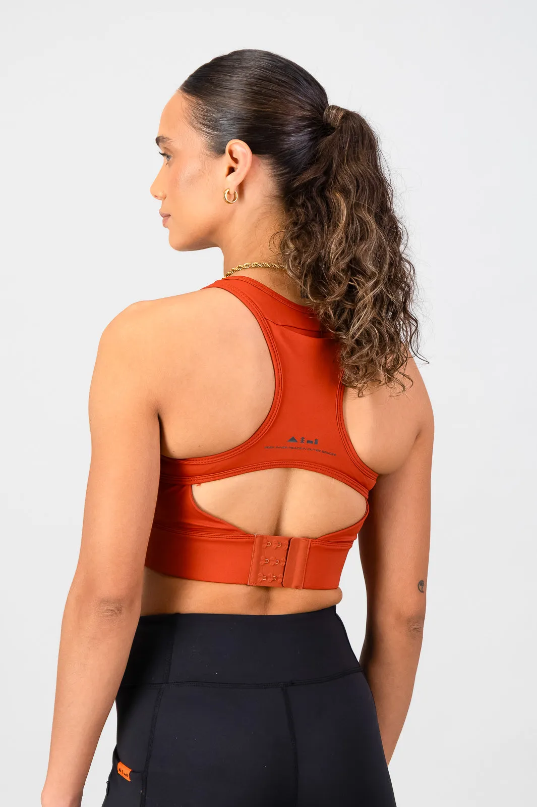Momentum Sports Bra - Terracotta performance enhancement Supportive Design